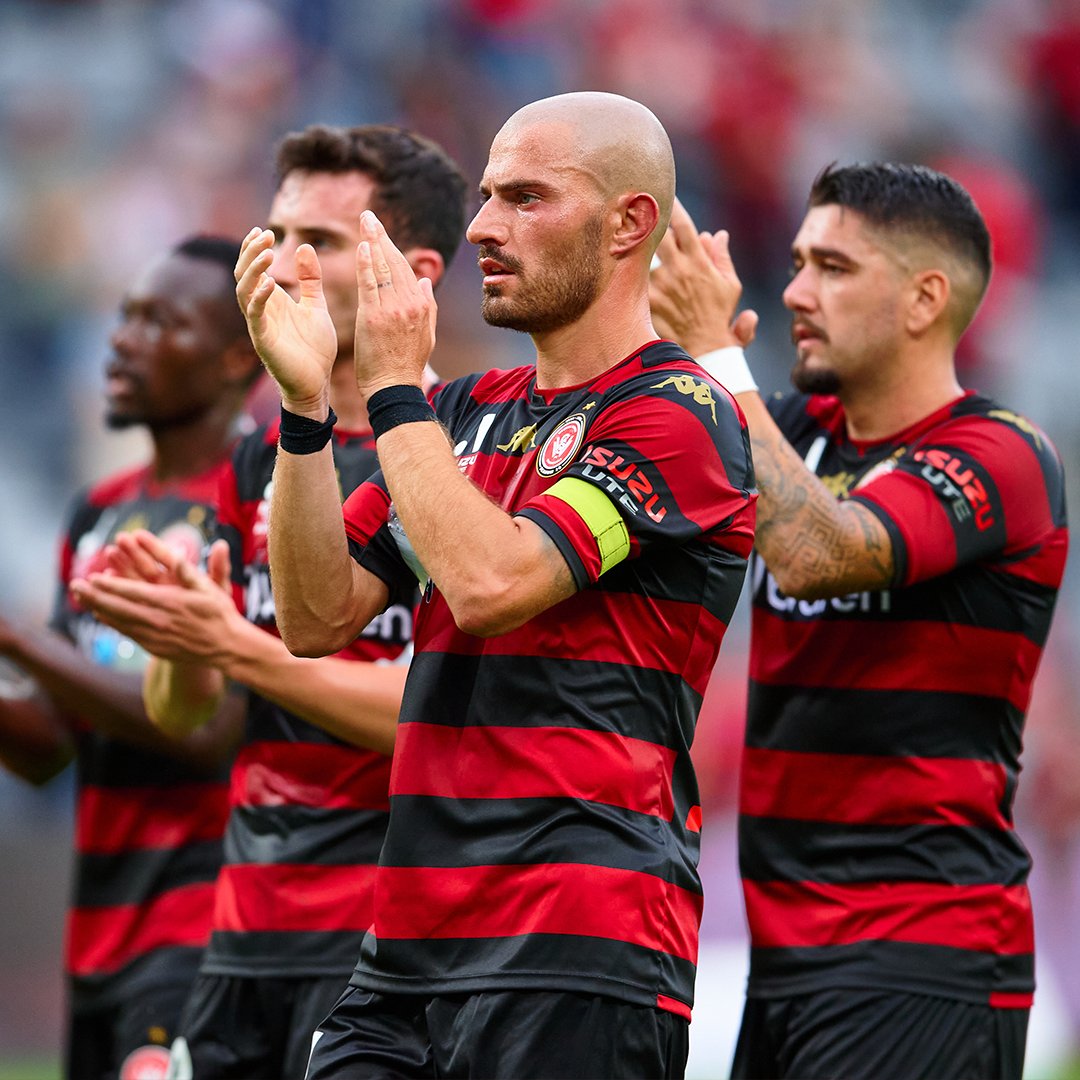 wswanderersfc's tweet photo. Congratulations to James Troisi who tonight will play in his 150th @aleaguemen match! #WSW #WUNvWSW https://t.co/oY1KycD3gw