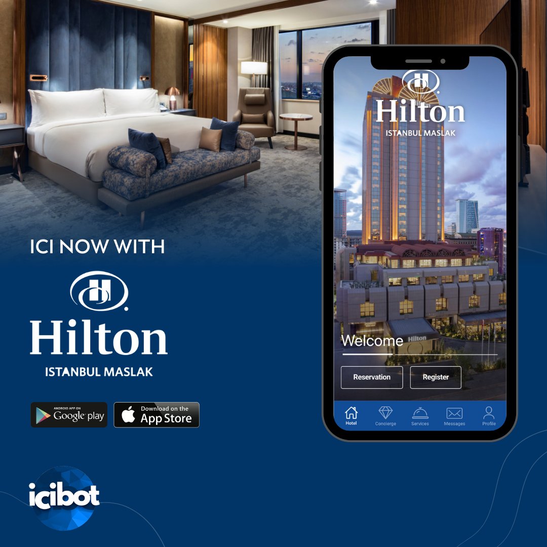 icibotapp's tweet photo. We're delighted to have partnered with Hilton Istanbul Maslak    to help them digitise the guest journey.
•
https://t.co/7udoJxFWVb
•
#ici #icibot #hotelapp #icitech #hoteltech  #hoteltechnology #technology #hotelsmanagement #hotels #hospitality #guestexperience #guestsafety https://t.co/WWco1XSkSN