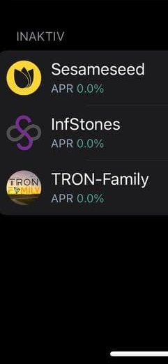 They are not able to calculate APR. 
We were set from 80% to 0% in <a href="/TrustWallet/">Trust Wallet</a> but we did not make any change. Correcting it back to 80% cost us $1000 fee. Nevertheless the APR in Trustwallet shows 0% for <a href="/tron_family/">TRON-FAMILY</a> . (6.08%)
github.com/trustwallet/as… 
Not recommended.