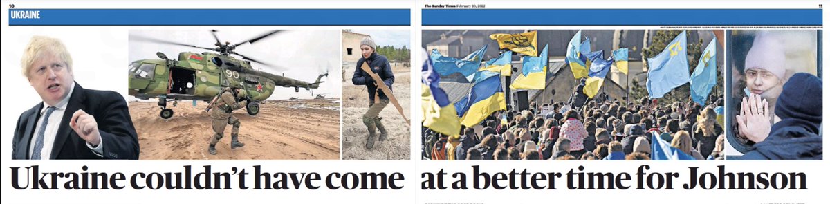 Sunday Times: «Украина не могла бы явиться в более подходящее время для Джонсона». Перевожу на нормальный язык: массовая бойня на Украине будет спасением для оскандалившегося британского премьера. Об этом они и мечтают