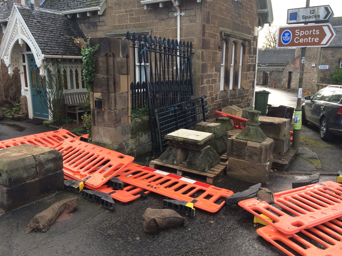 stuart4hadd's tweet photo. Final one for the moment. It has been three months now since a BBC lorry took out the gate at St Mary's Kirk in Haddington. How much longer do we wait for repairs @ELCouncil ? https://t.co/vh688540tC