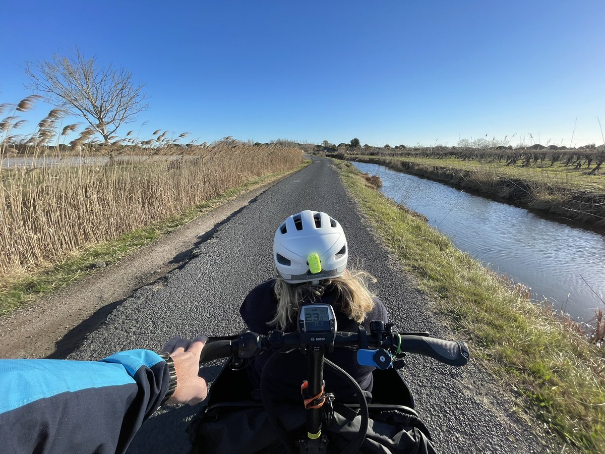 Depuis hier je fais guide à vélo en #Camargue côté mer / côté terres pour ma maman,en biporteur AE.

➡️ Je crois que je tiens un concept extraordinaire pour faire visiter notre belle région aux seniors. 😁