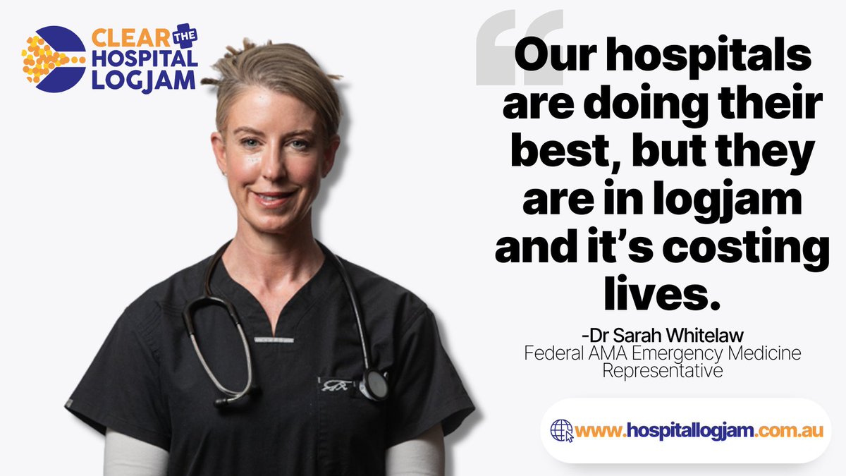 ama_media's tweet photo. The public hospital system needs your help to ensure all Australians receive timely care when they need it. Right now this is just not the case. Together, we need to clear the hospital logjams.

Join the campaign at https://t.co/QLQSkaAlCi https://t.co/tPTa2tHMzI