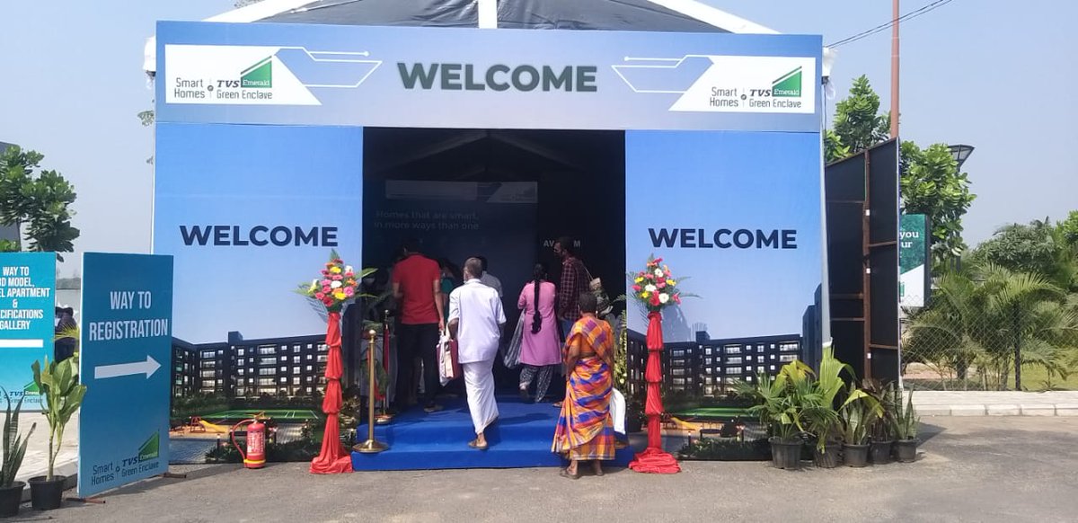 tvsemerald's tweet photo. The launch of Smart Homes @ TVS Emerald Green Enclave is certainly the talk of the town! Welcoming you and your family to this grand event!

2 &amp; 3 BHK Smart Homes, near Porur, Chennai starting @ Rs.50 Lakhs*.

#WelcomingYou #LaunchingToday #TVSEmeraldSmartHomes #TVSEmerald https://t.co/GHx6mrJ8TF