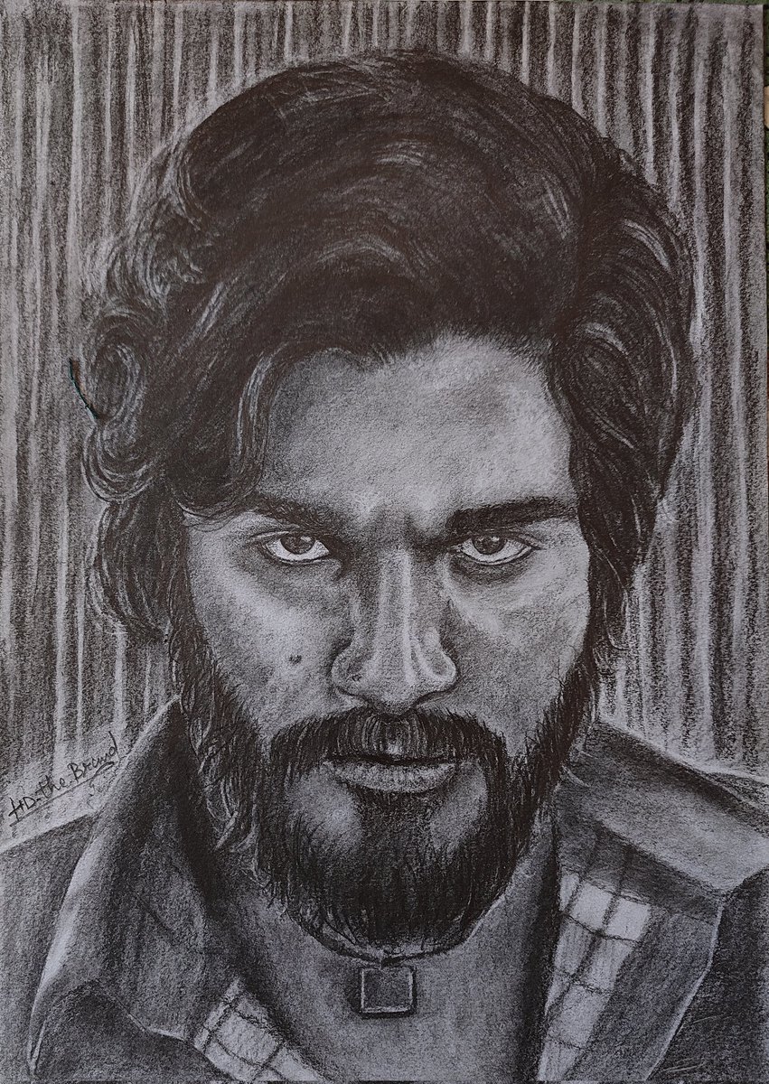 #Pushpa pencil drawing 😍 <a href="/alluarjun/">Allu Arjun</a>
#Trending #ArtistOnTwitter