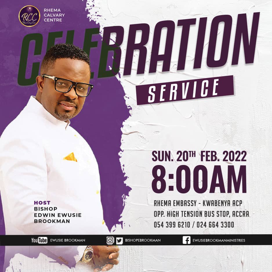 GospelTodayGh's tweet photo. All are cordially invited to #Celebration Service w/ @Bishopebrookman https://t.co/rIHpOLC0aB