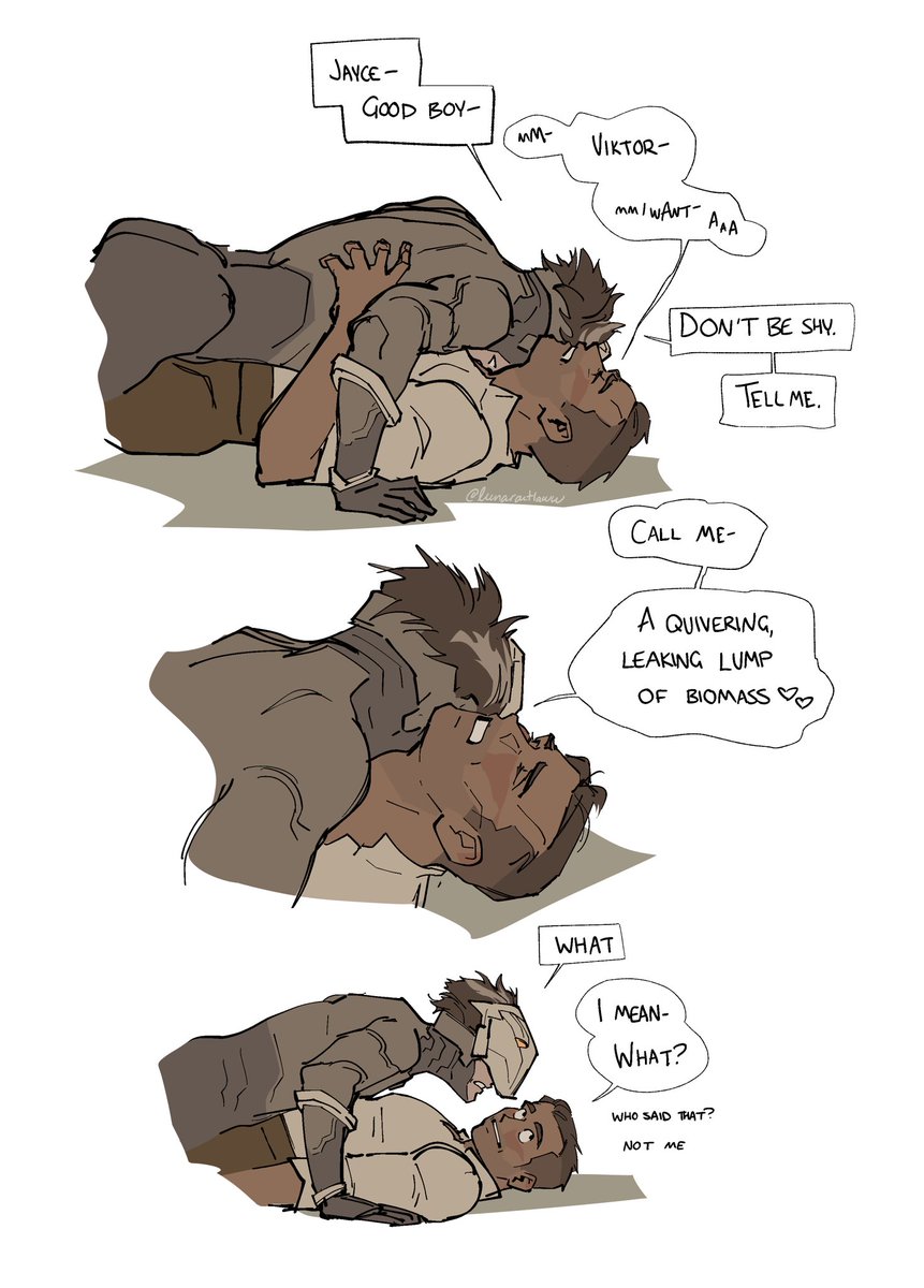 (Nsfw talk) poor dude has been crushing on a pro-machine fanatic for so long that his kinks are all weird and specific