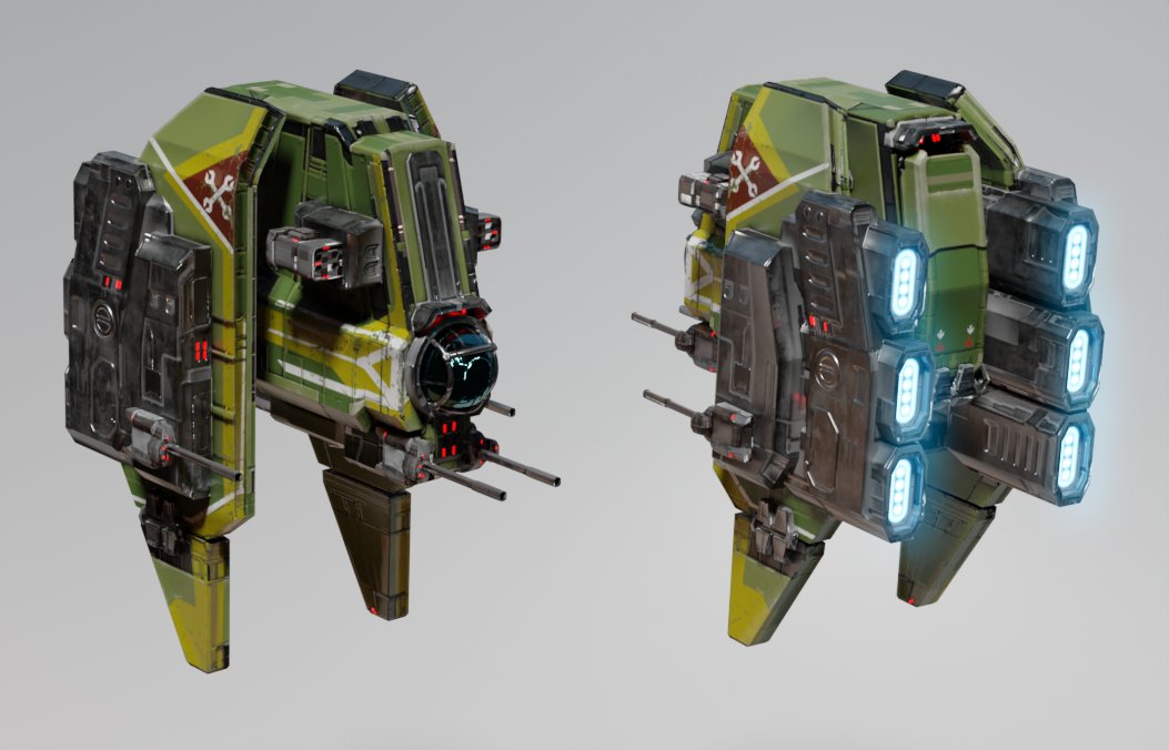 Wrapping up a small project called Wrath of Empires. Here is a new light fighter for the game. Low poly model magic with <a href="/Blender/">Blender 🔶</a>, <a href="/Substance3D/">Adobe Substance 3D</a>, and <a href="/pixologic/">pixologic</a>

#indiedev #gamedevelopment #scifi #3dart #blender3Duser #zbrush #SubstancePainter #indiegame #unity3d #SpaceShip