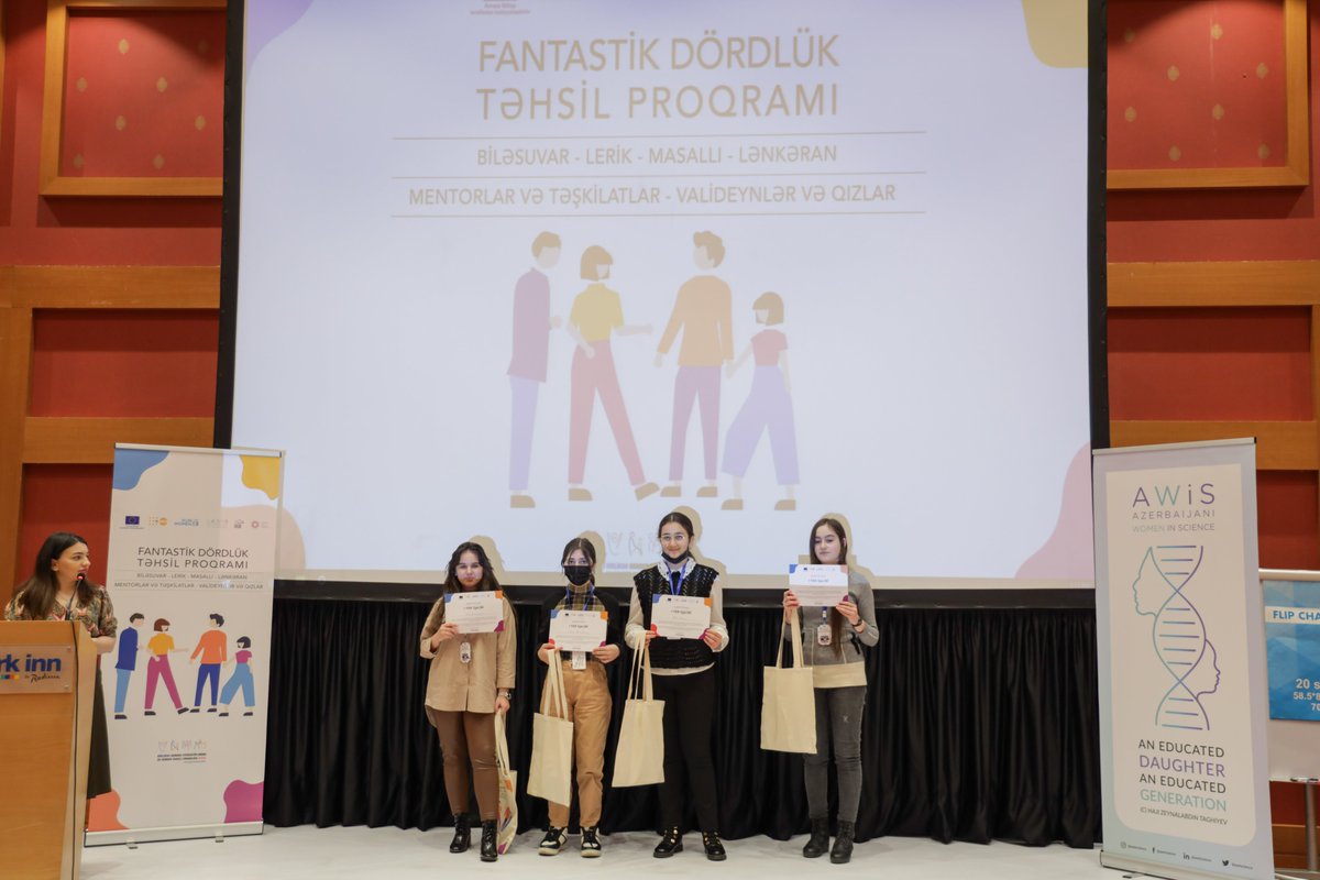 AWiScience's tweet photo. #eu4genderequality #eu4ge #AWiS #AWiScience #MGID #azescience #FantastikDördlük #Fantastic4 #təhsilprogramı #educationalprogram #womenhavenolimits #shehasnolimits #womeninscience #gender #europeanunion #future #sustainable https://t.co/k5ojdCci5x