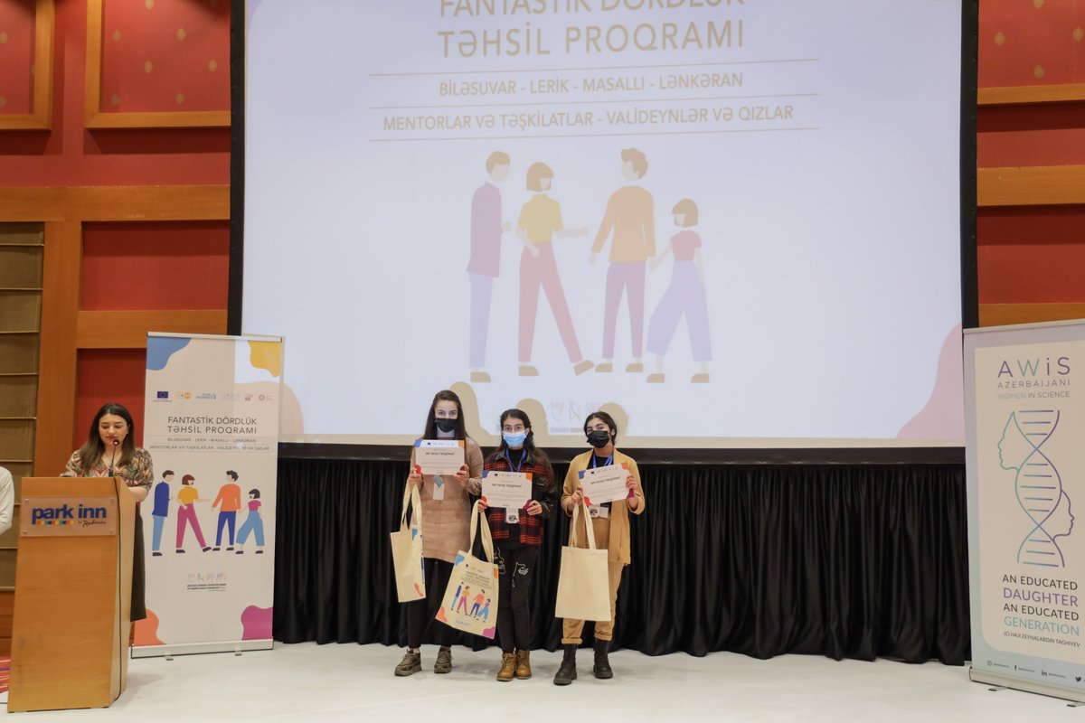 AWiScience's tweet photo. #eu4genderequality #eu4ge #AWiS #AWiScience #MGID #azescience #FantastikDördlük #Fantastic4 #təhsilprogramı #educationalprogram #womenhavenolimits #shehasnolimits #womeninscience #gender #europeanunion #future #sustainable https://t.co/OYZ2fJljPJ