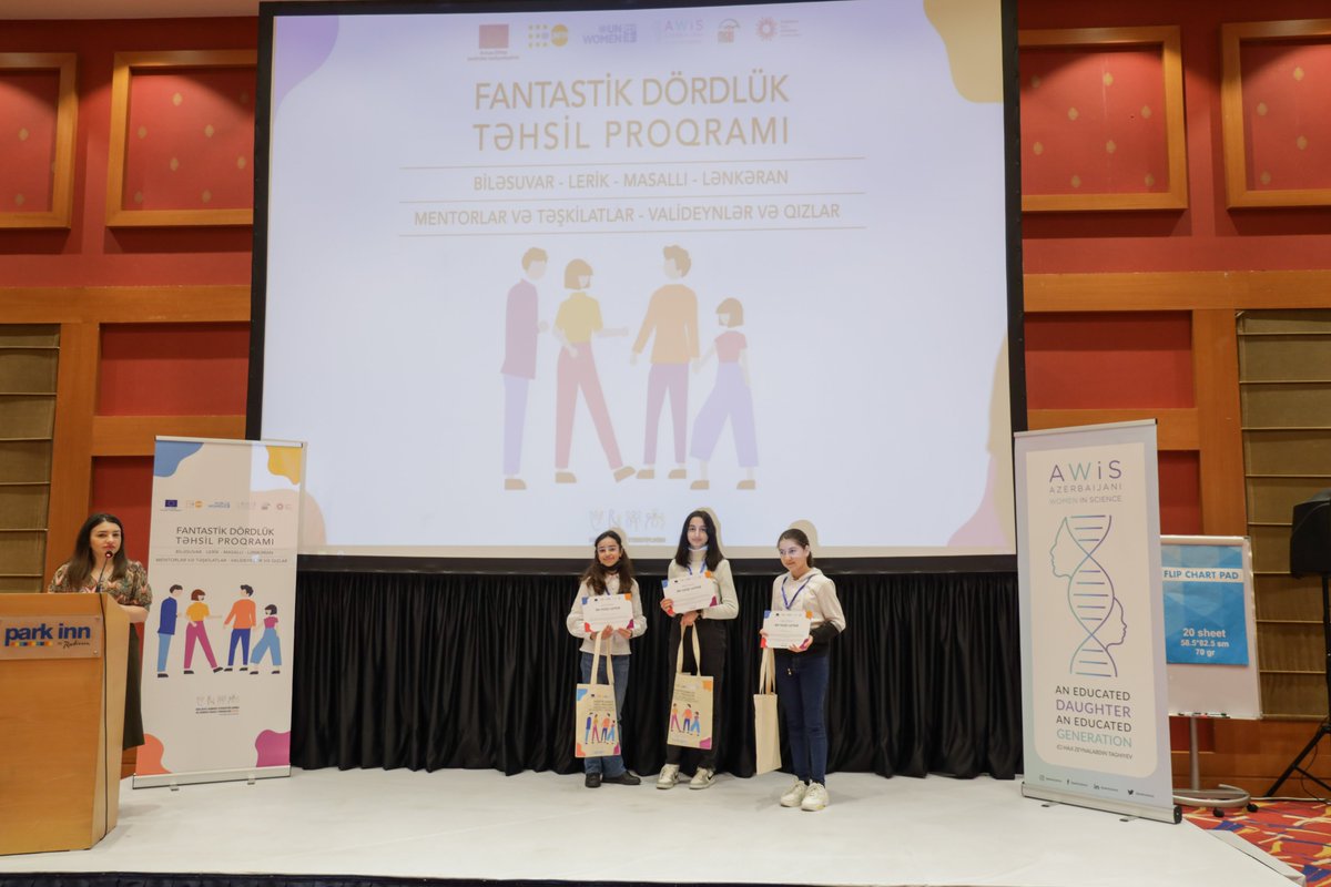 AWiScience's tweet photo. #eu4genderequality #eu4ge #AWiS #AWiScience #MGID #azescience #FantastikDördlük #Fantastic4 #təhsilprogramı #educationalprogram #womenhavenolimits #shehasnolimits #womeninscience #gender #europeanunion #future #sustainable https://t.co/OYZ2fJljPJ