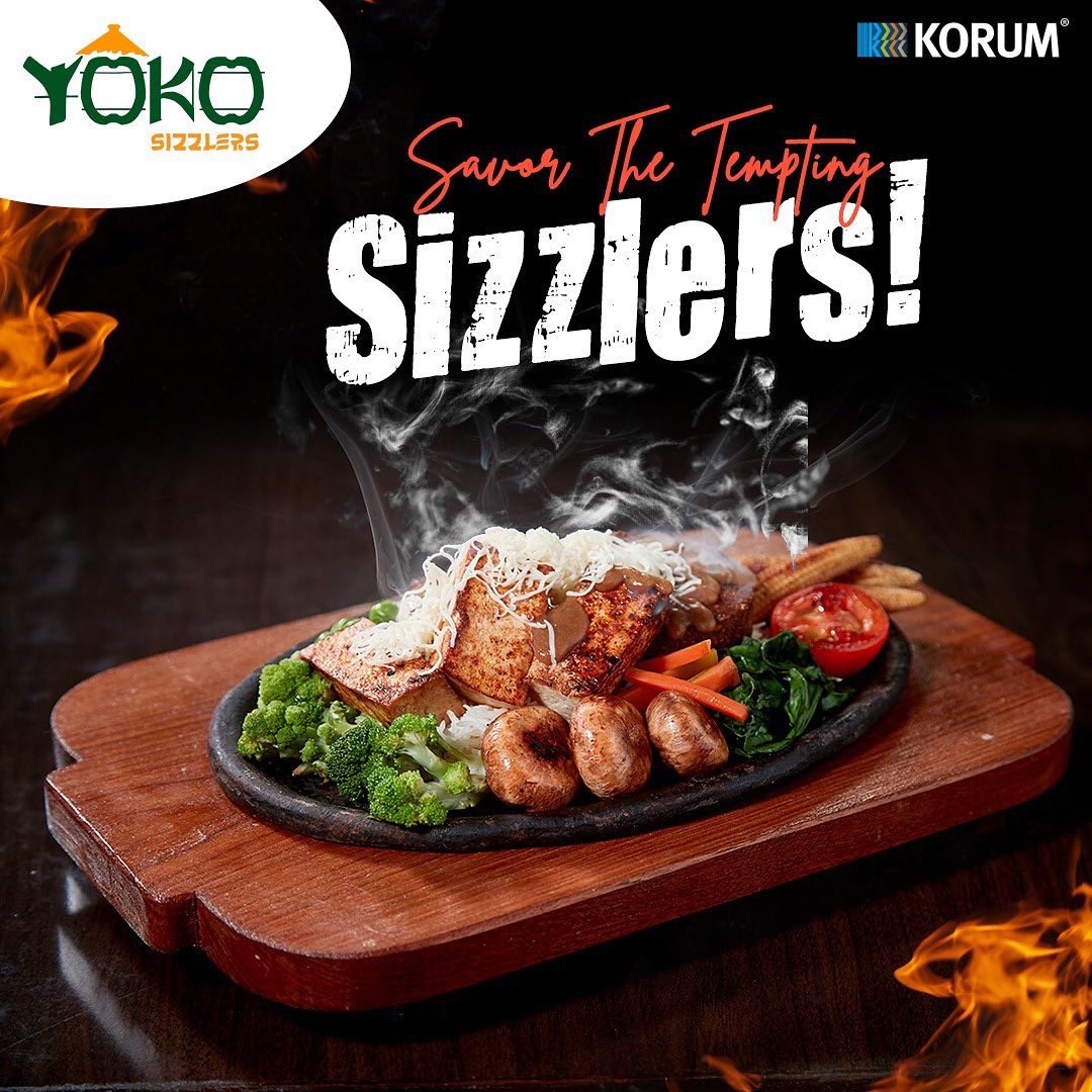 KorumMall's tweet photo. Lip-smacking sizzlers will make your day!
Your tummy is going to relish each bite.
Have a blast with these yummilicious sizzlers.
It's time to have a foodie-fun day! 
.
.
#KorumCalling #MySafePlace #KorumMall #Food #Foodies #Sizzeler #YokoSizzeler #Sizzeling #PaneerSizzler https://t.co/h9NwbJEz0t