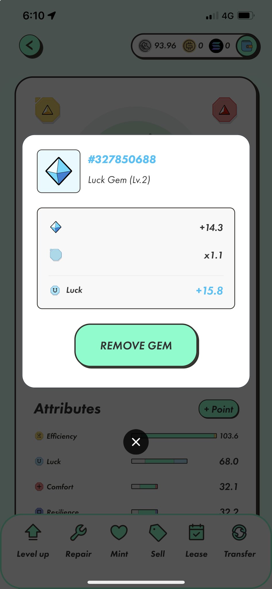 Luck and Energy for LV 6 Mystery box? : r/StepN