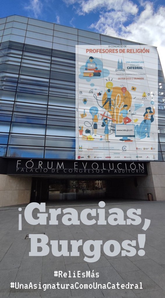 Agradecimientos de todas las personas que hoy han venido a nuestro congreso pero desde aquí os damos más de 320 gracias a vosotros por confiarnos su realización #ReliEsMás 
#UnaAsignaturaComoUnaCatedral