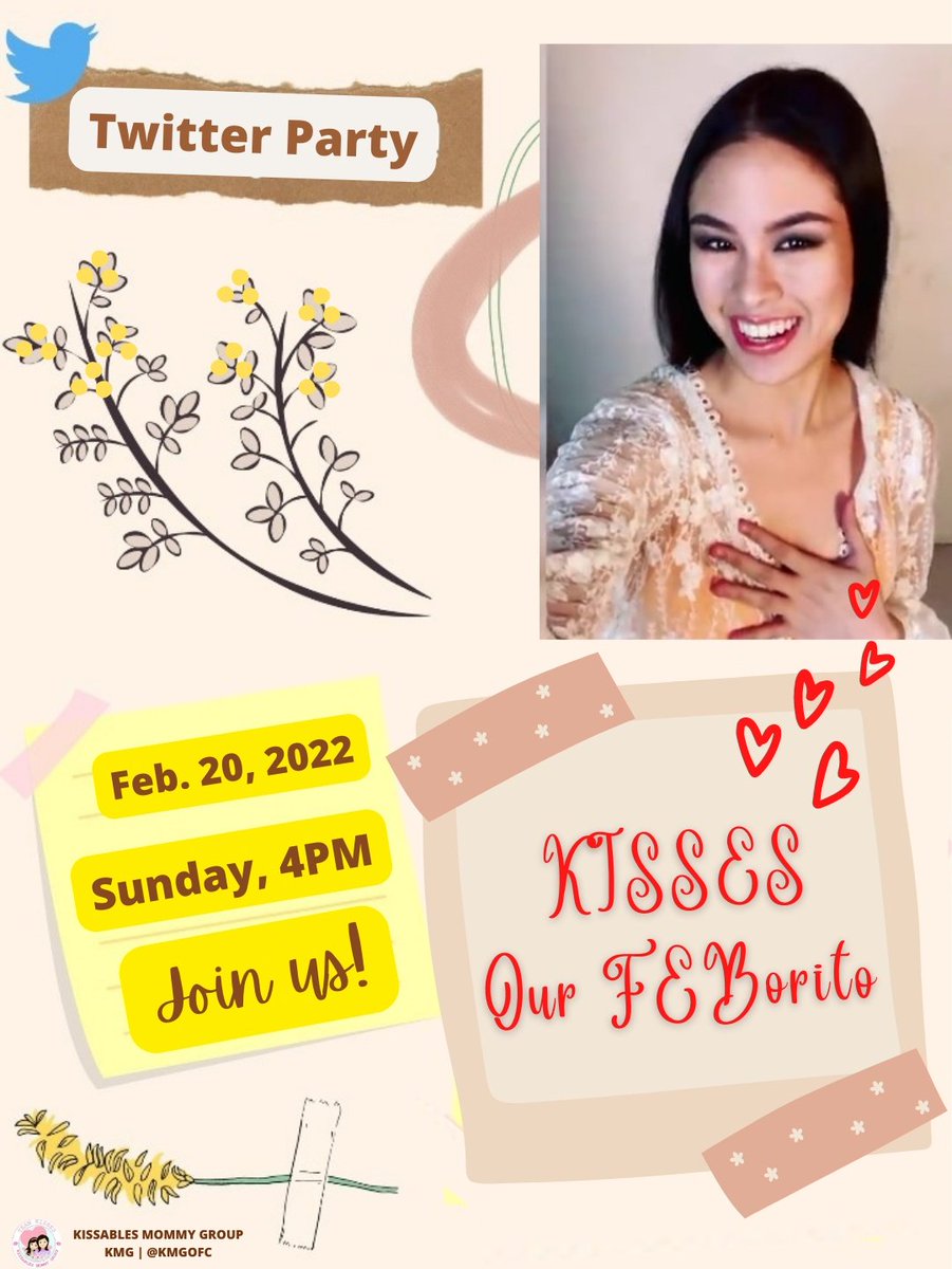 Our Twitter Party's Official Tag for this afternoon:

<a href="/KissesDelavin/">Kisses Delavin</a> 

KISSES Our FEBorito

#KissesDelavin