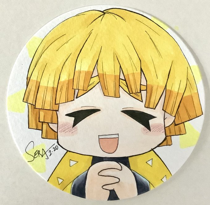せらたん。@推ししか勝たんさんがTwitterに投稿した我妻善逸(鬼滅の刃)のイラスト。