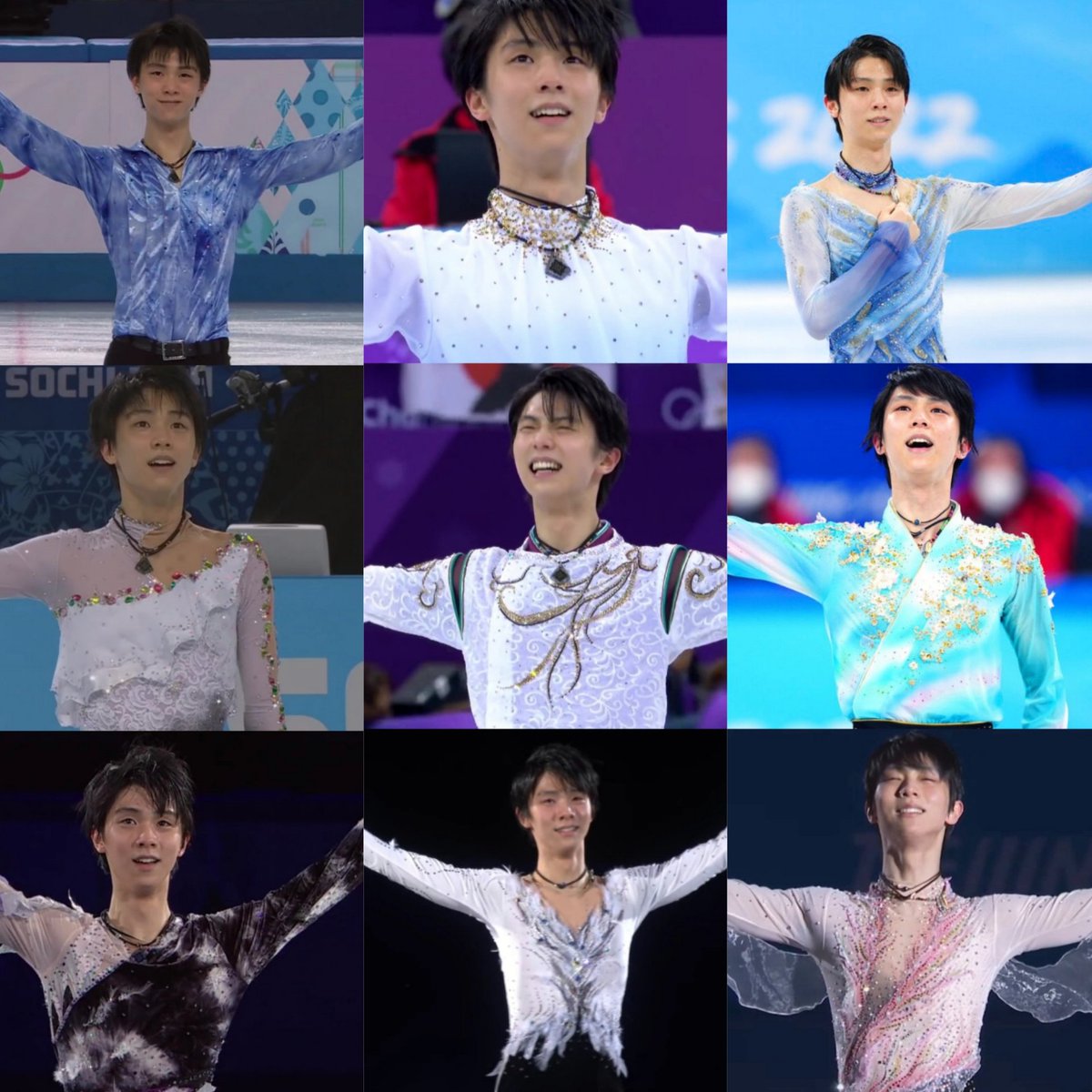 yeolhaecasyuzu's tweet photo. yuzuru hanyu's olympic journey so far:
                                                                        
       2014                2018                2022
       sochi                 pyc                beijing https://t.co/ND6PkCh4TZ