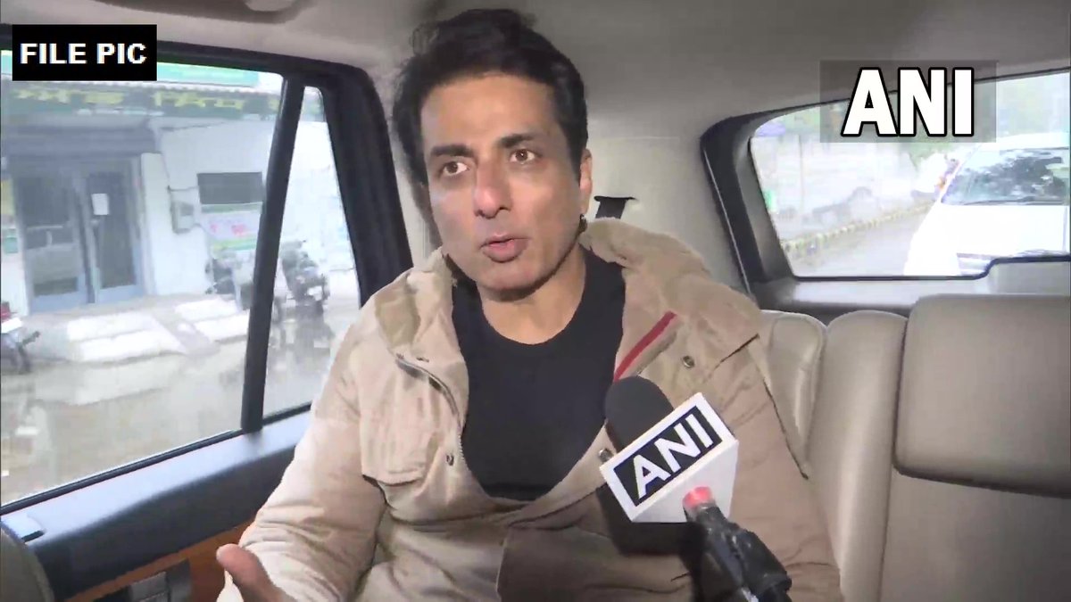 ANI's tweet photo. Sonu Sood was trying to enter a polling booth. During this, his car was confiscated and he was sent home. Action will be taken against him if he steps out of his house: Moga District PRO Pradbhdeep Singh

His sister Malvika Sood is contesting from Moga as a Congress candidate. https://t.co/Ueeb7CNy8t