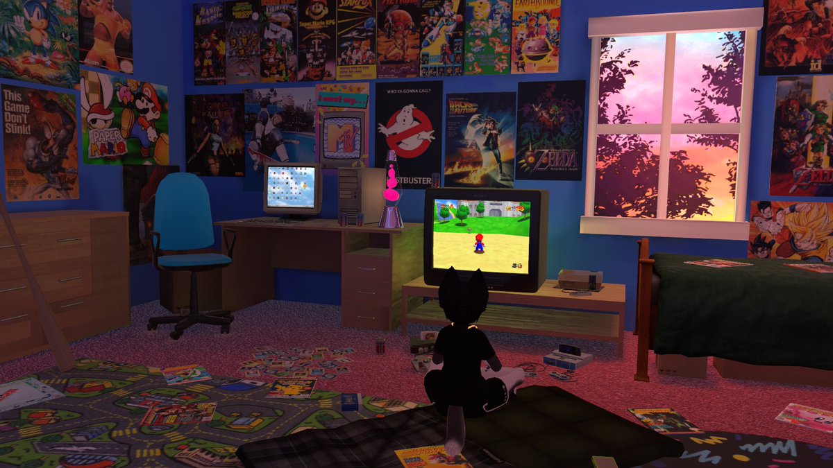 creepiez_vrc's tweet photo. Palm Plaza Mall - palmplaza․exe

作りこみが細かい80年～90年代風の蒸気波ワールド。見ていると幼少の記憶か偽りの記憶か分からなくなる。外はアニメ版のセーラームーン風。 #VRChat https://t.co/Wvkwv66cca