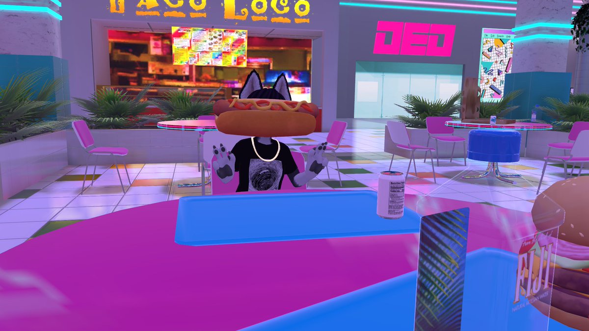 creepiez_vrc's tweet photo. Palm Plaza Mall - palmplaza․exe

作りこみが細かい80年～90年代風の蒸気波ワールド。見ていると幼少の記憶か偽りの記憶か分からなくなる。外はアニメ版のセーラームーン風。 #VRChat https://t.co/Wvkwv66cca