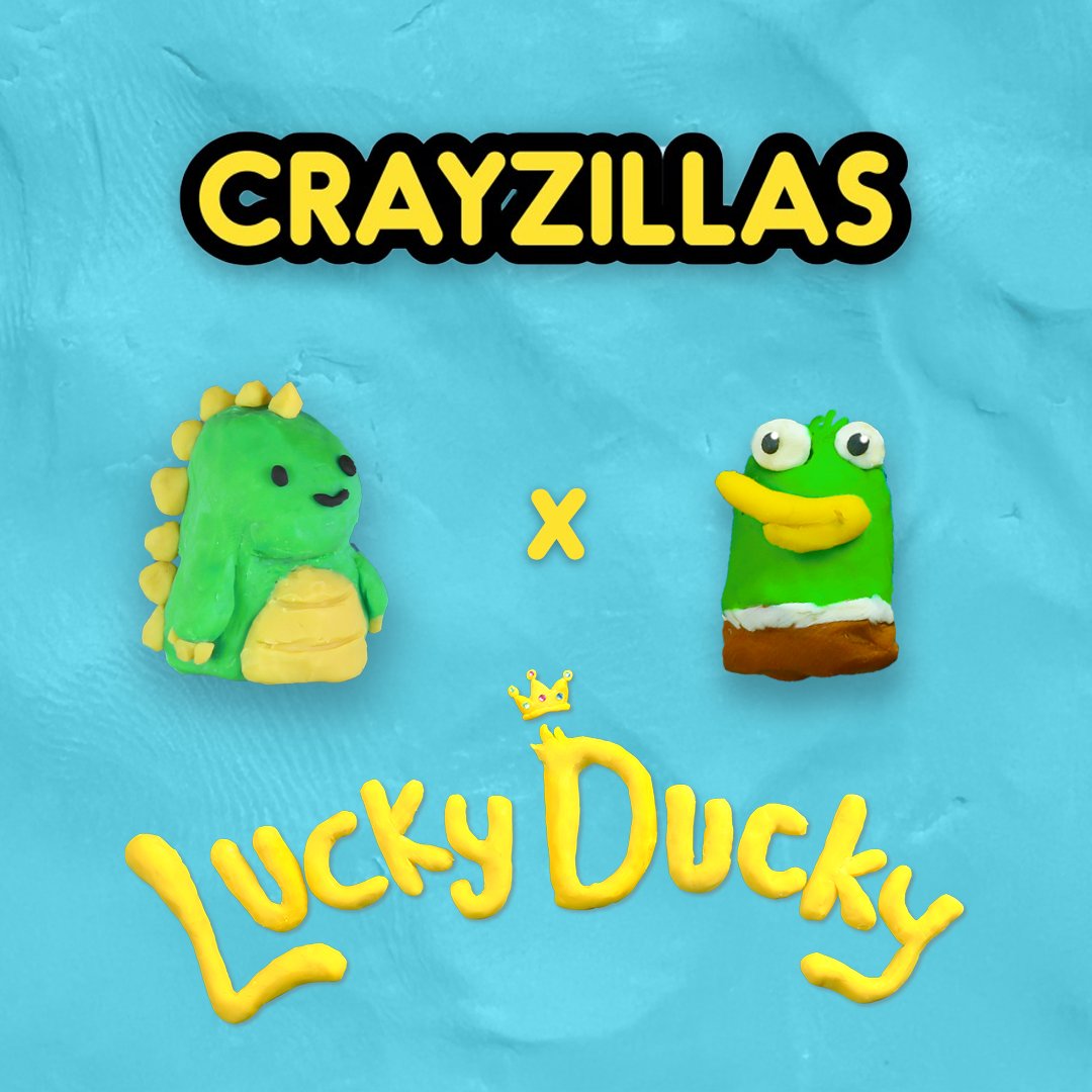 crayzillas's tweet photo. 5x WL giveaway for @luckyduckynft! 🎉

Lucky Ducky is the first family-friendly claymation project! 🦆

1️⃣ Follow @crayzillas &amp; @luckyduckynft
2️⃣ Like + RT
3️⃣ Tag frens (more tags = more entries) https://t.co/WOgBUobyBS