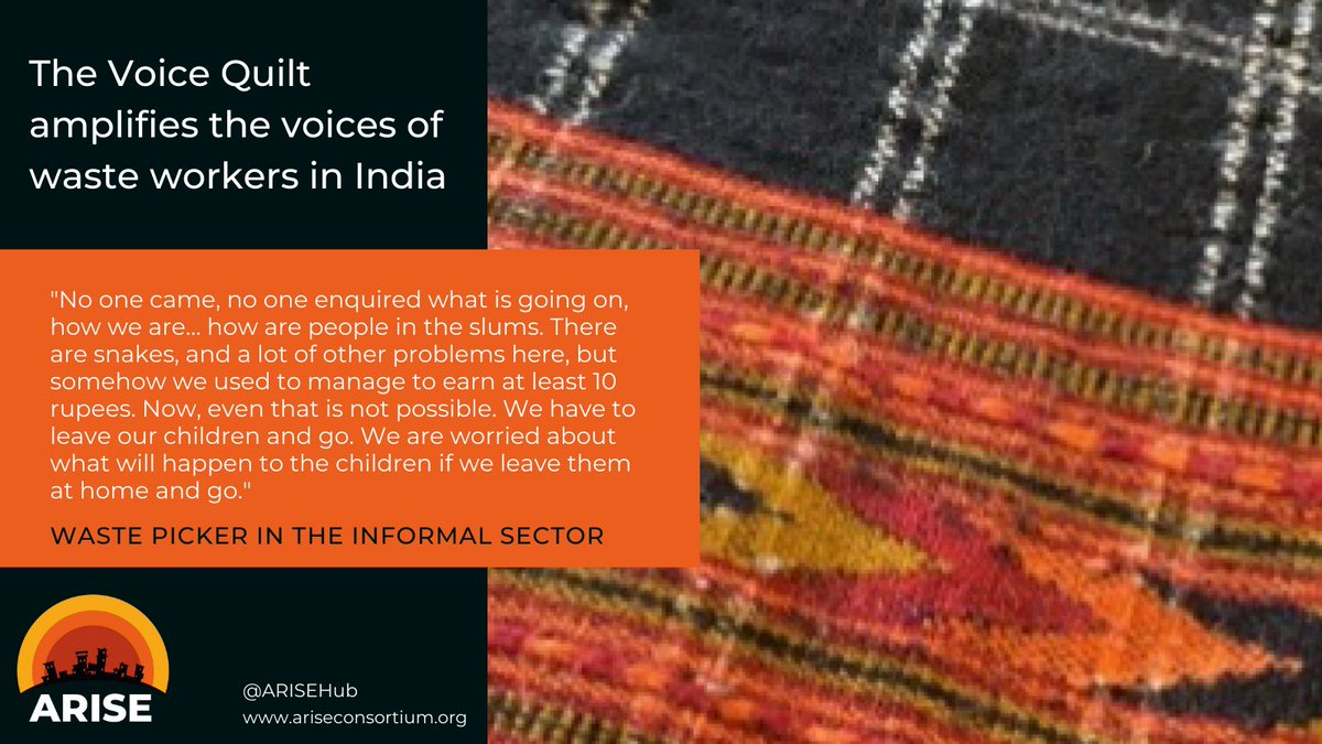 ARISEHub's tweet photo. 🗑️There are approx 1.5 million informal sector waste pickers in India

🎥On #SocialJusticeDay ARISE launches the Voice Quilt – a multimedia project privileging the voices and experiences of waste workers

Read more 👇https://t.co/NmOhm9pKhl https://t.co/1CI6DqpLJS