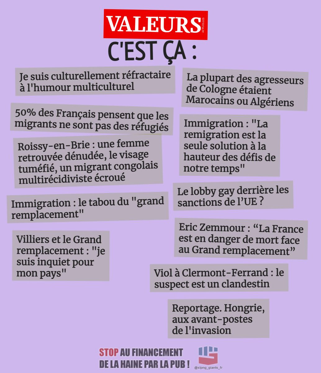 On ne sait pas si vous êtes au courant, @GetBlankApp, c'est certainement une erreur, mais vos pubs se retrouvent sur #ValeursActuelles.com, site ultra-orienté d'un média condamné pour propos racistes et lâché par quasiment tous les annonceurs.
Allez-vous retirer vos pubs de là ?
