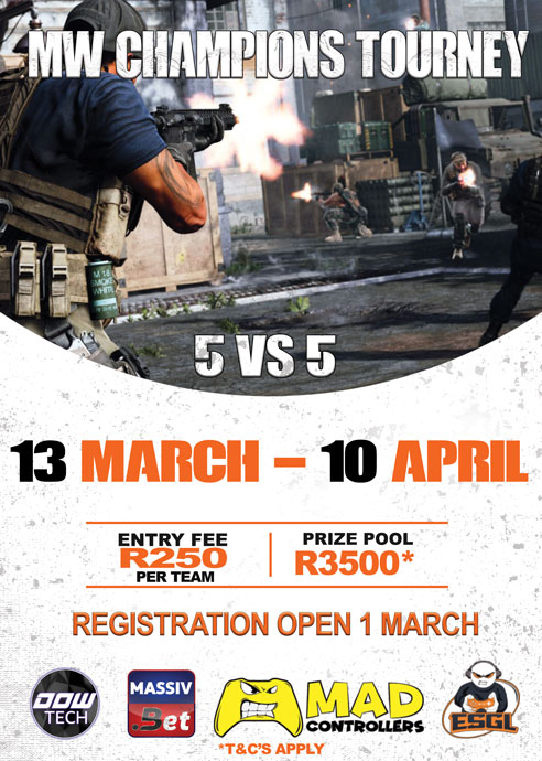 ESGLZA's tweet photo. Rally the troops and become the champions of our first Premium tournament.
💰Prize Pool: R3500* 
💲Entre Fee: R250 per team
📅Date: 13 March
For more details visit:
https://t.co/8r88QiONSQ

@GeN_FaTCaT @Black_3arth @ZaGodspeed @ZaCizz @B0x139 @dowesportsza https://t.co/cdFjm5AV43