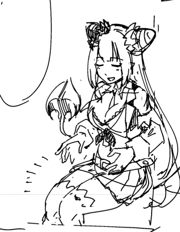 膝枕の説明のために1コマだけ登場するぱちょらちゃん 