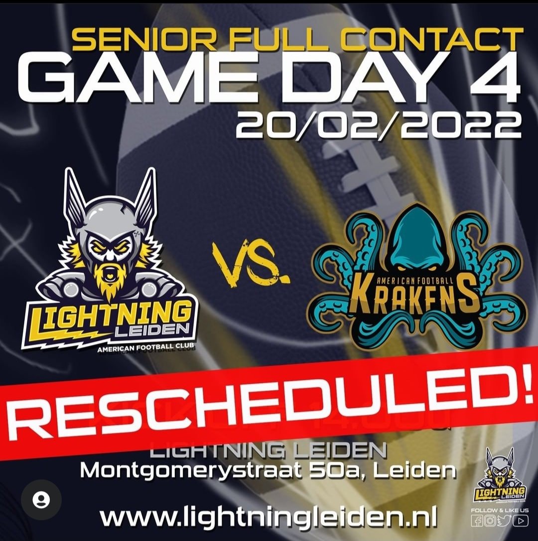 Helaas moeten we melden dat ons veld is afgekeurd vanwege de regen. 
Nieuwe datum volgt.

#nat #veld #afgekeurd #zwemmenophetveld #americanfootballclub #lightningleiden #leiden #leidencity