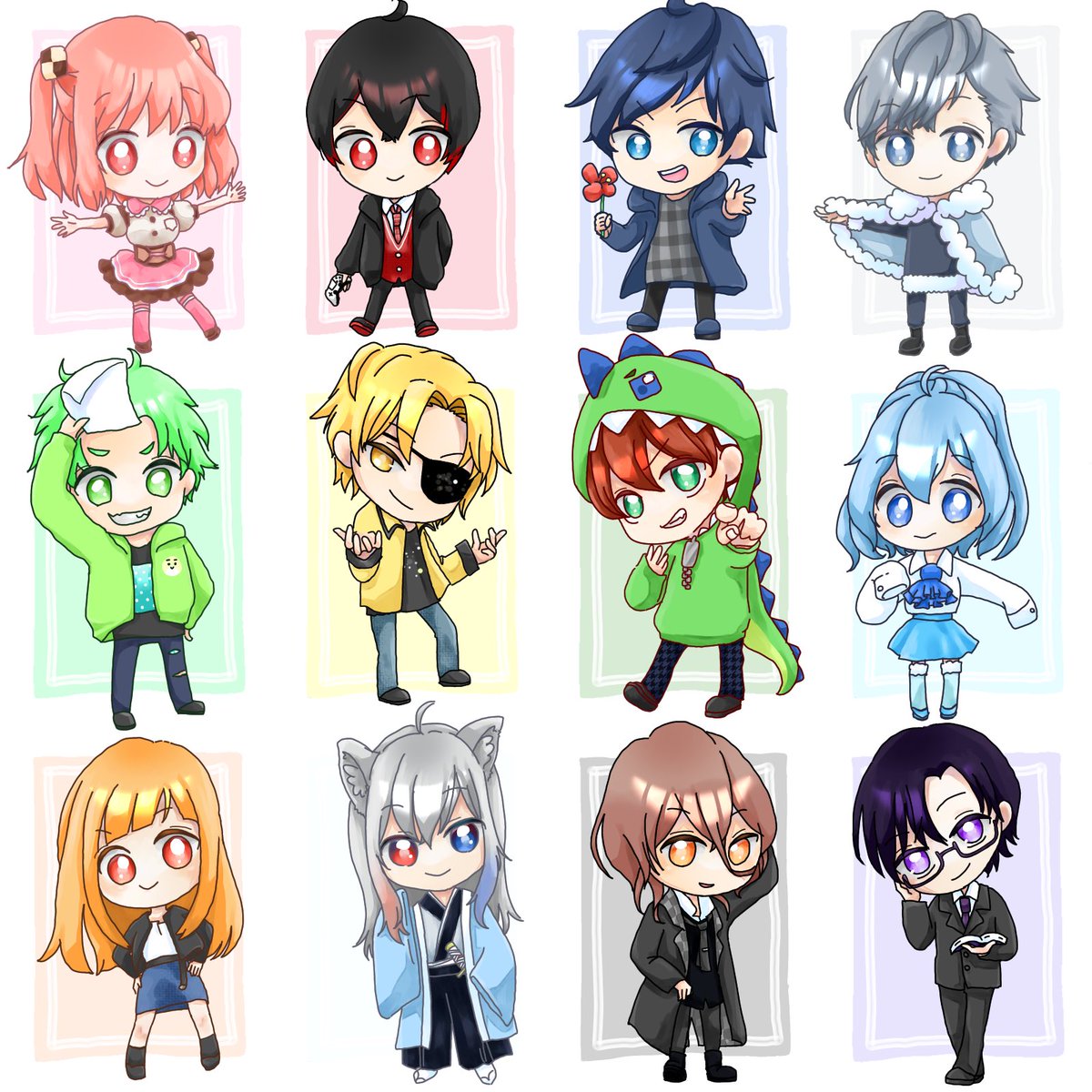 かりん からぴち カラフルピーチ素材 カラフルピーチ全員のミニキャラを姉と描きました ミニキャラ久々に描いたからすごく楽しかった T Co Wmdeg6aoir Twitter