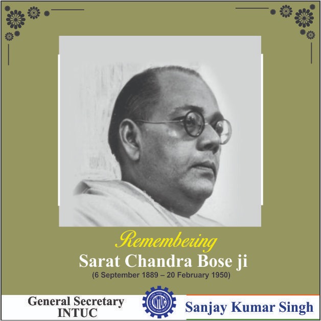 sksinghintuc's tweet photo. Tribute to great freedom fighter, #SaratChandraBose ji on his death anniversary. https://t.co/31oe32DIE4
