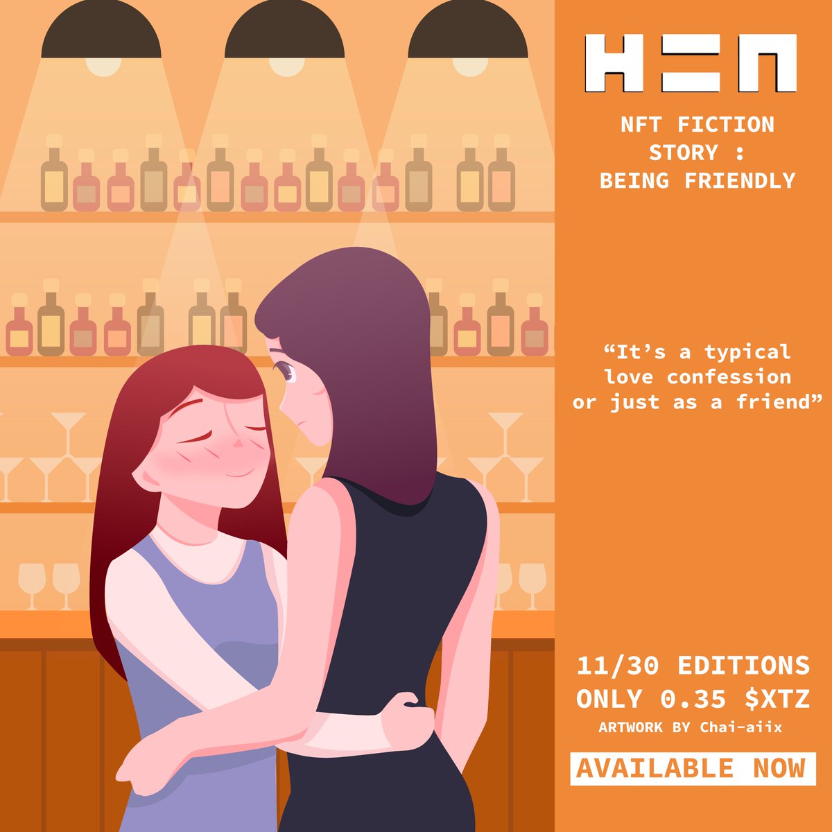 ✨Update✨
NFT Fiction - Being Friendly 😳
It's a typical love confession or just as a friend?

🌻11/30 ed
🌻Only 0.35 $XTZ

📌Read it on :
hen.hic.af/objkt/654162
objkt.com/asset/hicetnun…

#CleanNFT #tezos #hicetnunc2000 #hicaf #tezosart #objktcom #tezosnfts #NFTTezos