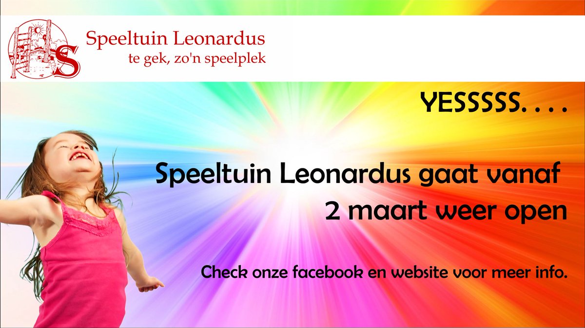 sptleonardus's tweet photo. Nog een paar nachtjes slapen en dan is het weer zo ver Speeltuin Leonardus gaat weer open. We zien je graag op woensdag 2 maart https://t.co/k1PGj959Mg