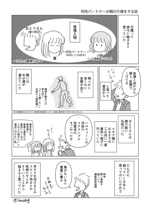 同性パートナーの親の介護をする話 