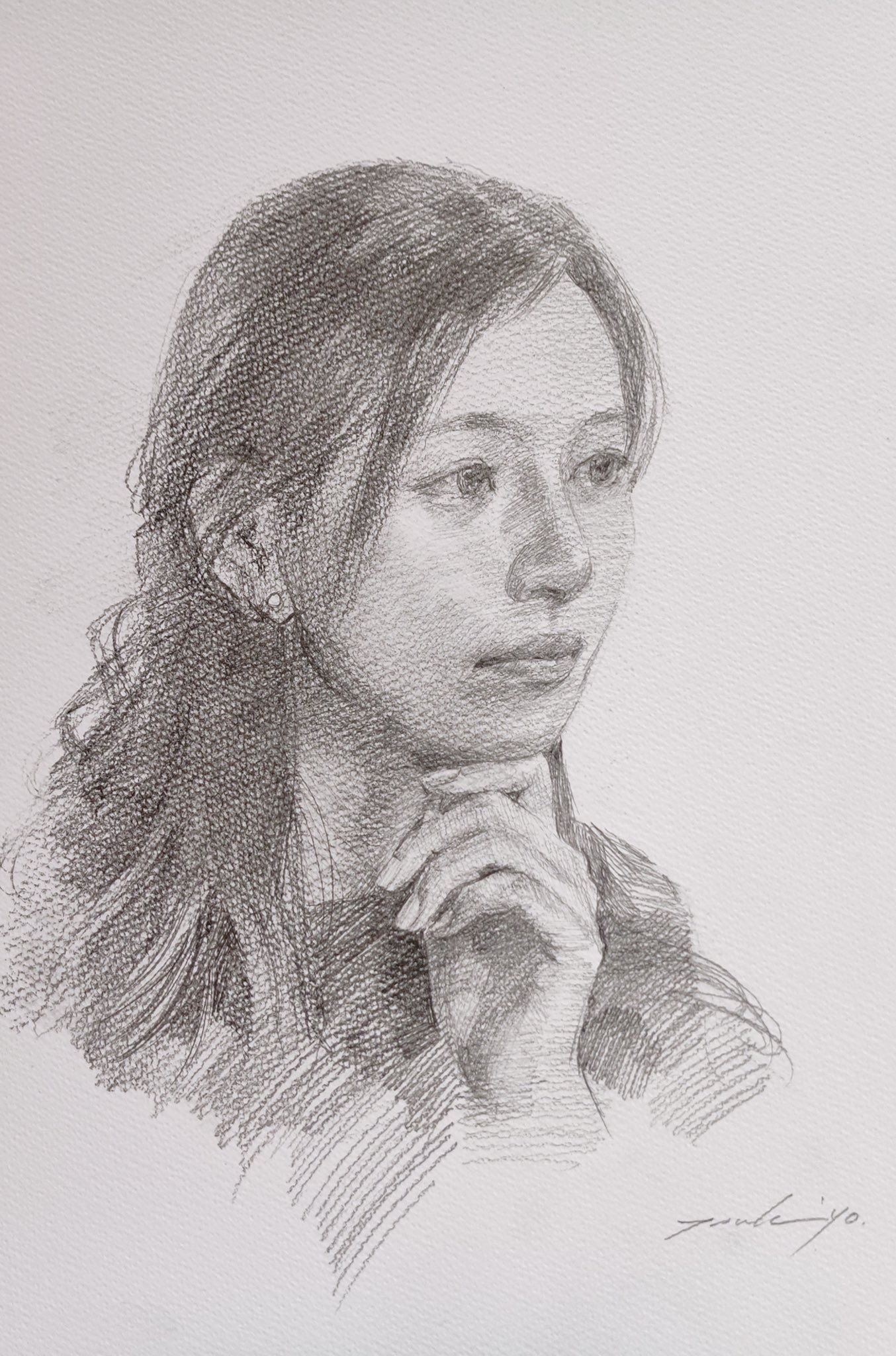鉛筆画　人物画 美岳画廊GalleryMitake on X: 