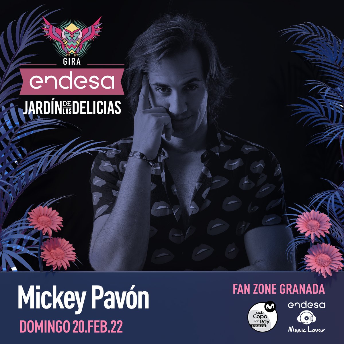 ¡No te lo pierdas, #MusicLover! A las 12:30 el gran <a href="/MickeyPavonDJ/">Mickey Pavón</a>  pondrá el broche de oro a la fiesta de la Gira <a href="/endesa/">endesa</a> <a href="/jardindeliciasf/">Jardín De Las Delicias Festival</a> en La Plaza de las Pasiegas de Granada. ¡A bailar todos! <a href="/endesa/">endesa</a> <a href="/ACBCOM/">Liga Endesa</a> <a href="/basketlover/">Endesa Basket Lover</a> 
#CopaACB #EndesaMusicLover 🎸#MusicaSostenible 🌱🎧