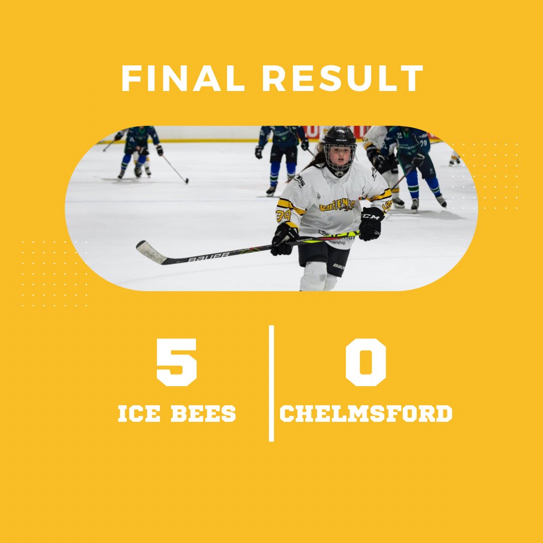 QueenBeesHockey's tweet photo. Final result from yesterday! 🤩
Goals from Isabelle Bennett x4 and Tahlia Davidson Wright.
Player of the game: Mai Sullivan 

#IceBees | #WNIHL https://t.co/HJqD4rvKck