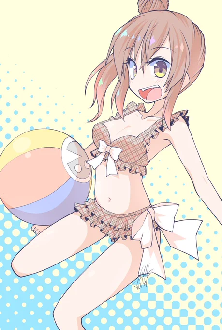 #くそ寒いので水着絵を貼る さむいもんね 