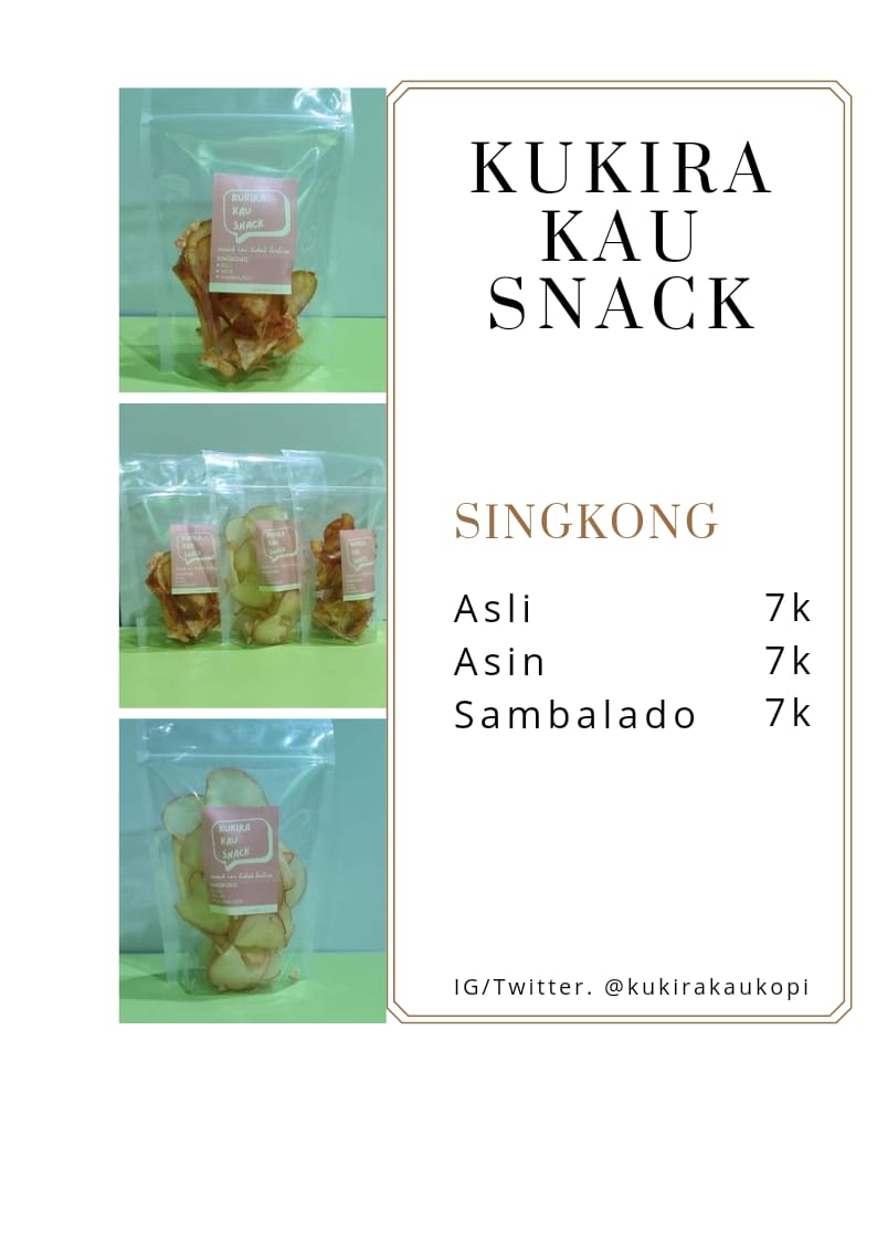 kukirakaukopi's tweet photo. 😱it's my dream mas camilan kripik singkong dari kukira kau snack hanya Rp.7k/pcs.
Produksi setiap hari dengan 3 varian;
✅asli
✅asin
✅sambalado
Kuy diorder!
. 
. 
. 
DM for order
🛵flat ongkir area 📍jkt Rp.15k
Colek @bangcimi @Cipokanofficial #kukiirakausnack https://t.co/EqCIv4A8Q2