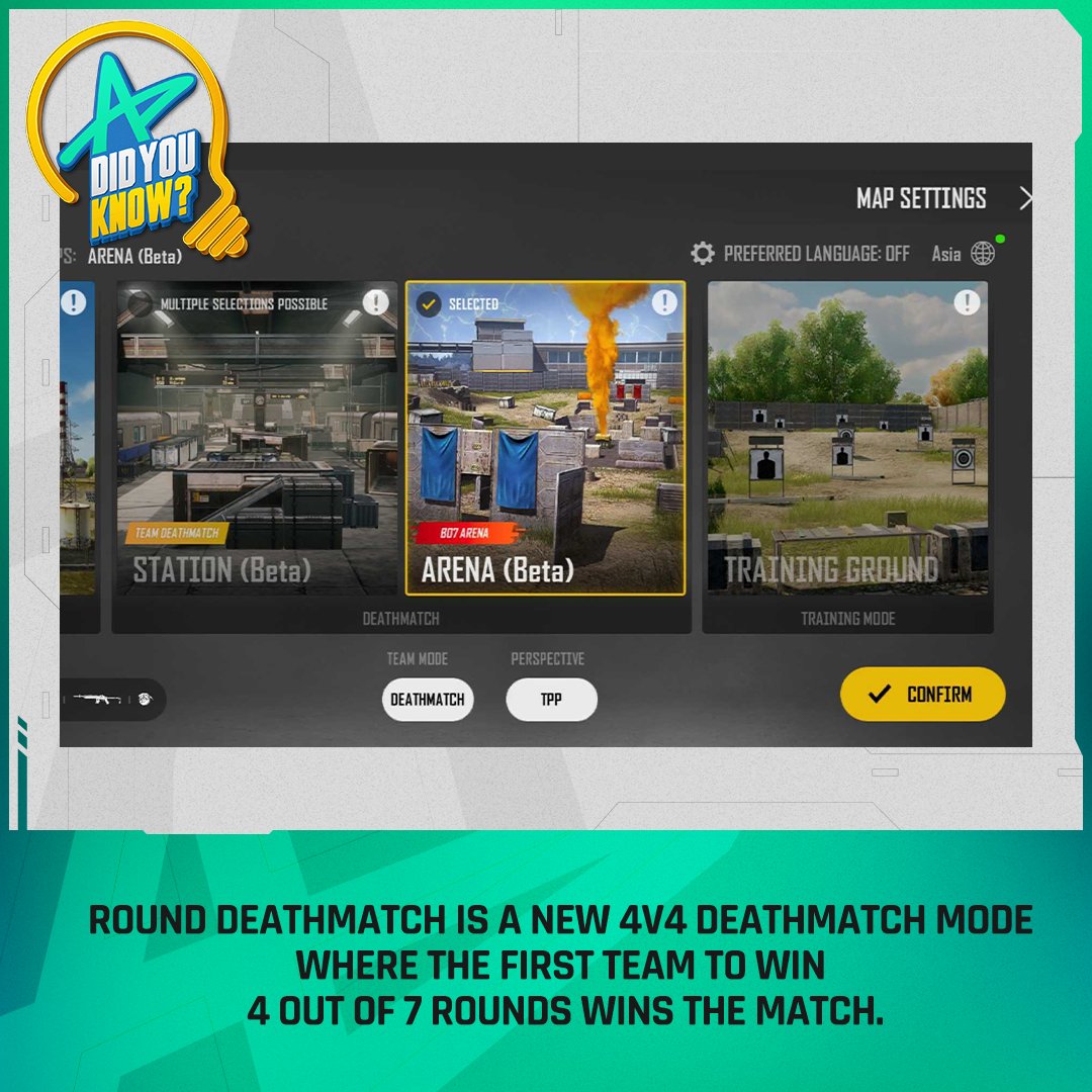 NEWSTATEMOBILE's tweet photo. DID YOU KNOW?
In Round Deathmatch, every player starts with one of each grenade type 💣
Find out more facts about NEW STATE MOBILE's newest mode, Round Deathmatch!
#NEWSTATEMOBILE #ROUNDDEATHMATCH #DIDYOUKNOW https://t.co/4XksuDcnm1