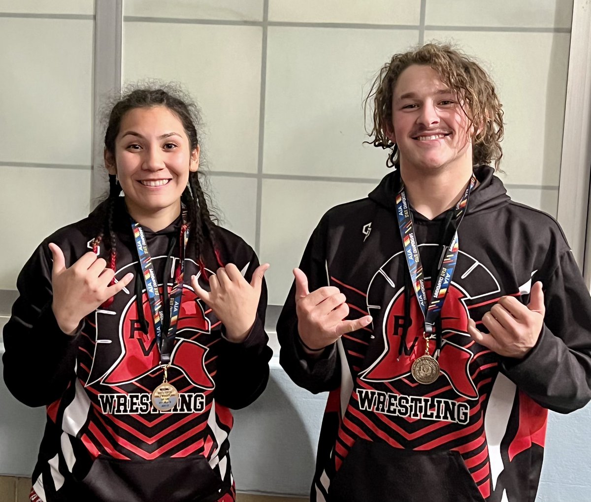 Congratulations to our two state placers. Honey and Anthony both placed 4th at the AIA Arizona State Wrestling championships.  Great job!