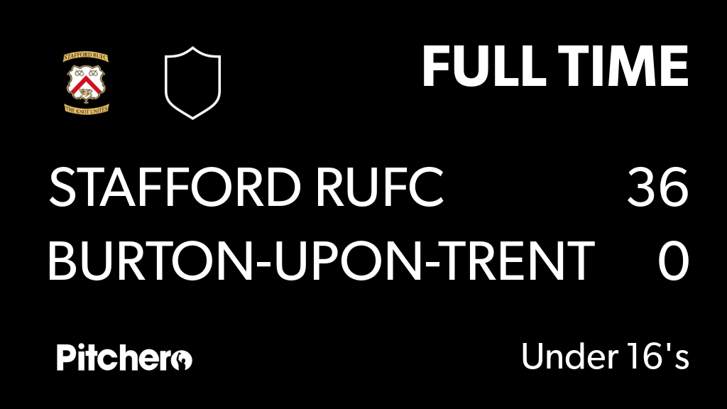 Stafford_RUFC's tweet photo. FULL TIME: Stafford RUFC 36 - 0 Burton-Upon-Trent
#STABUR #Pitchero
https://t.co/3hH9xa5GxO https://t.co/XKF5wihrfq