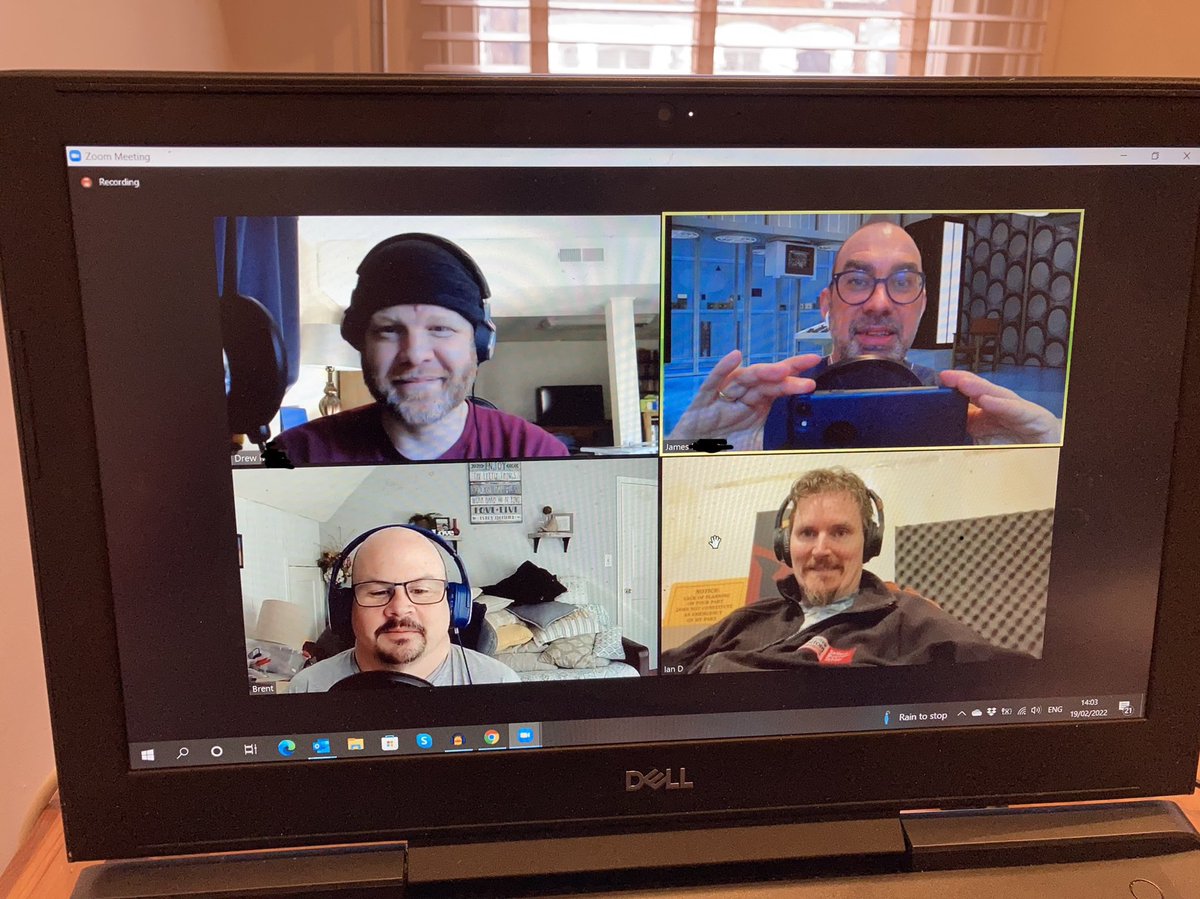 Photographic evidence that our 2022 predictions ep has (finally) taken place! Episode 338, heading your way soon! ⁦@drewmmeyer⁩ ⁦<a href="/DudleyIan/">Ian Dudley</a>⁩ ⁦<a href="/whoman234/">Brent Johnson</a>⁩ ⁦<a href="/IJamesRox/">James Rox</a>⁩