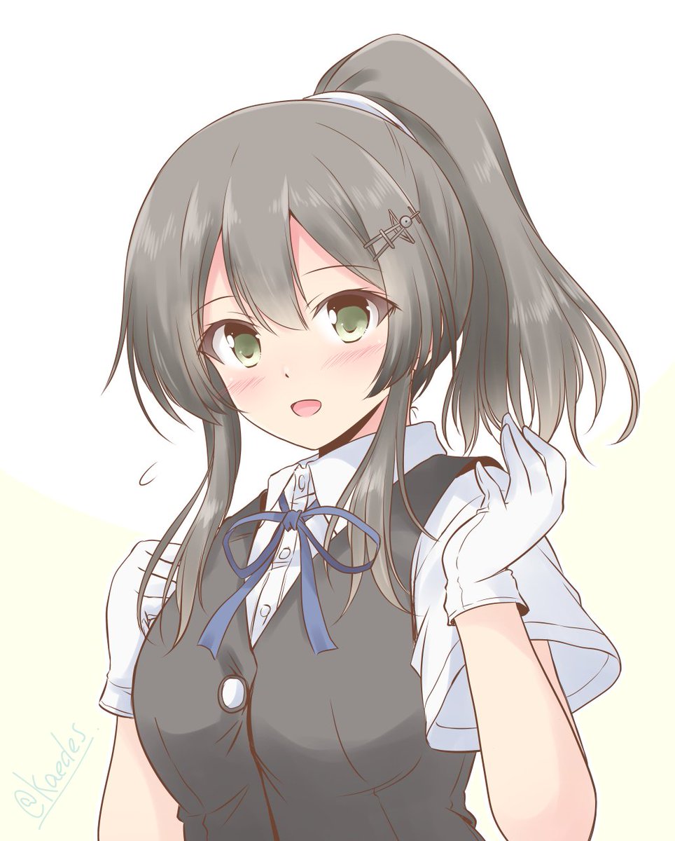 艦これ「「司令はポニーテールがお好きだと聞いたので」
#艦これ版深夜の真剣お絵描き60分」|静奈かえで@C101新刊委託中＆FANBOX始めました！のイラスト