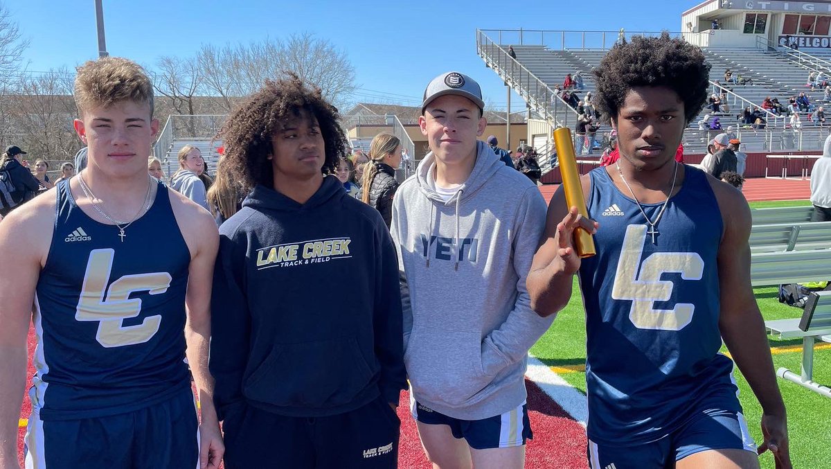 Lake Creek SMR (100,100,200,400m run) 137.4 time 1st place at the A&amp;M Consol. Relays. Fresh.Byers runs a 11.3-100, Fresh. Hayward 11.5-100,Sr. <a href="/FreeneyJustin/">Justin Freeney</a> runs a very impressive 22.3 in the 200, Jr. Cal Wolfley runs a 52.2-400 to bring home the gold.<a href="/BearkatsTFXC/">Sam Houston T&F/XC</a>