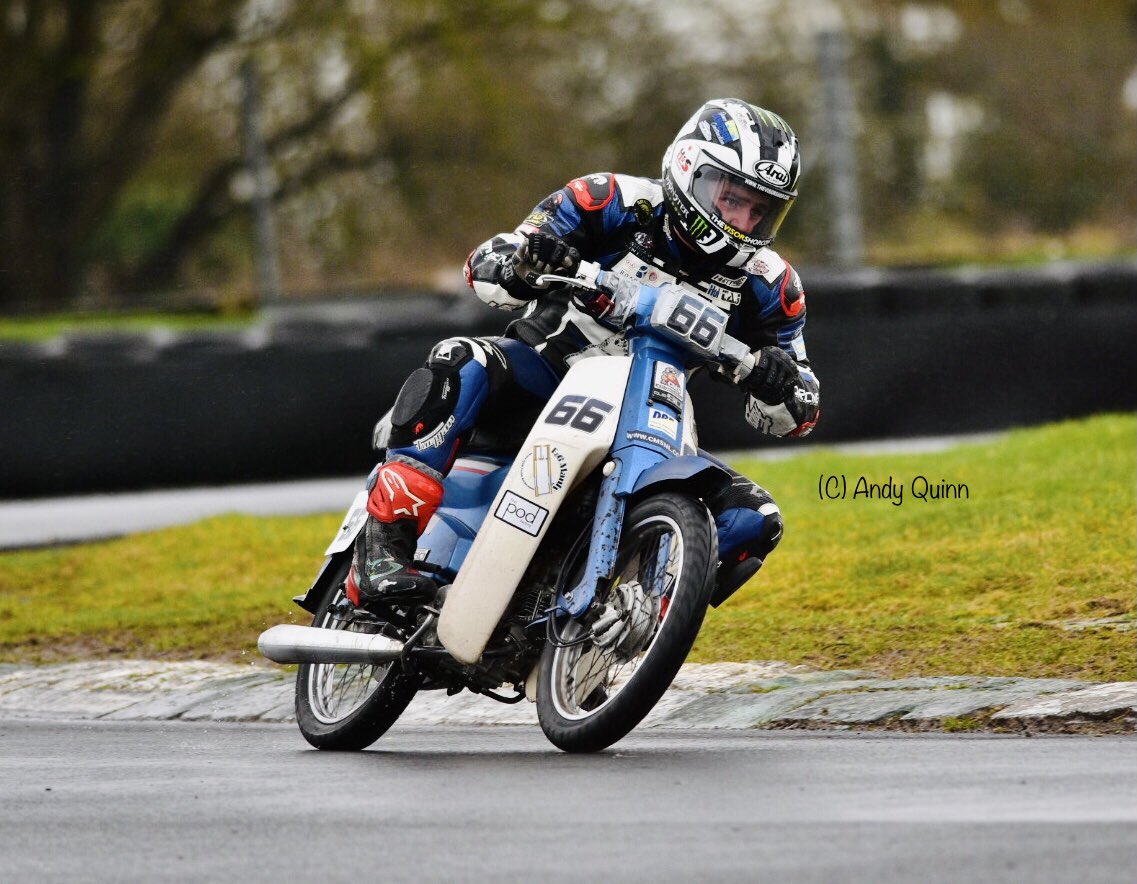 Michael Dunlop at todays Nifty 50 charity race in Mondello Park.

Racing is racing!