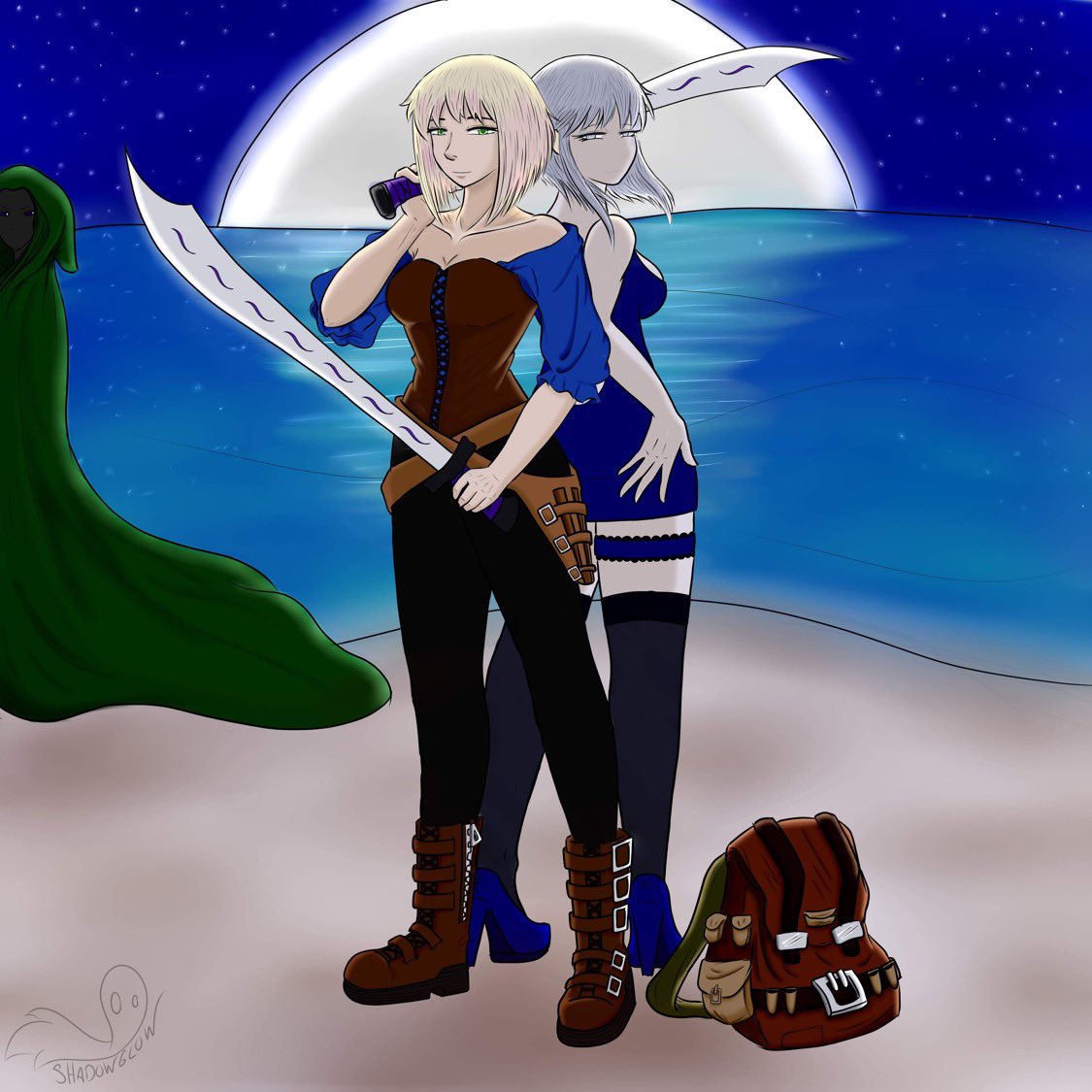 JessicaRodford's tweet photo. @leidensygdom My wonderful friend drew my changeling rogue (showing both faces) I wish I could have really gotten to play her/them. The game where I was playing her fell apart due to scheduling conflicts https://t.co/ebCeqYiBih