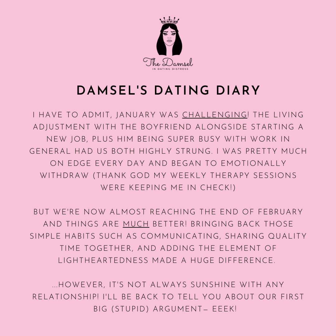 damseldating's tweet photo. My friends told me that #livingtogether will make or break you as a #couple… I felt those words for sure in #January!

I’m still adapting to our very different levels #cleanliness (put simply: I’m a clean freak and he’s messy) but other than that… I do enjoy living with him 😊 https://t.co/DyeQbWe6Js