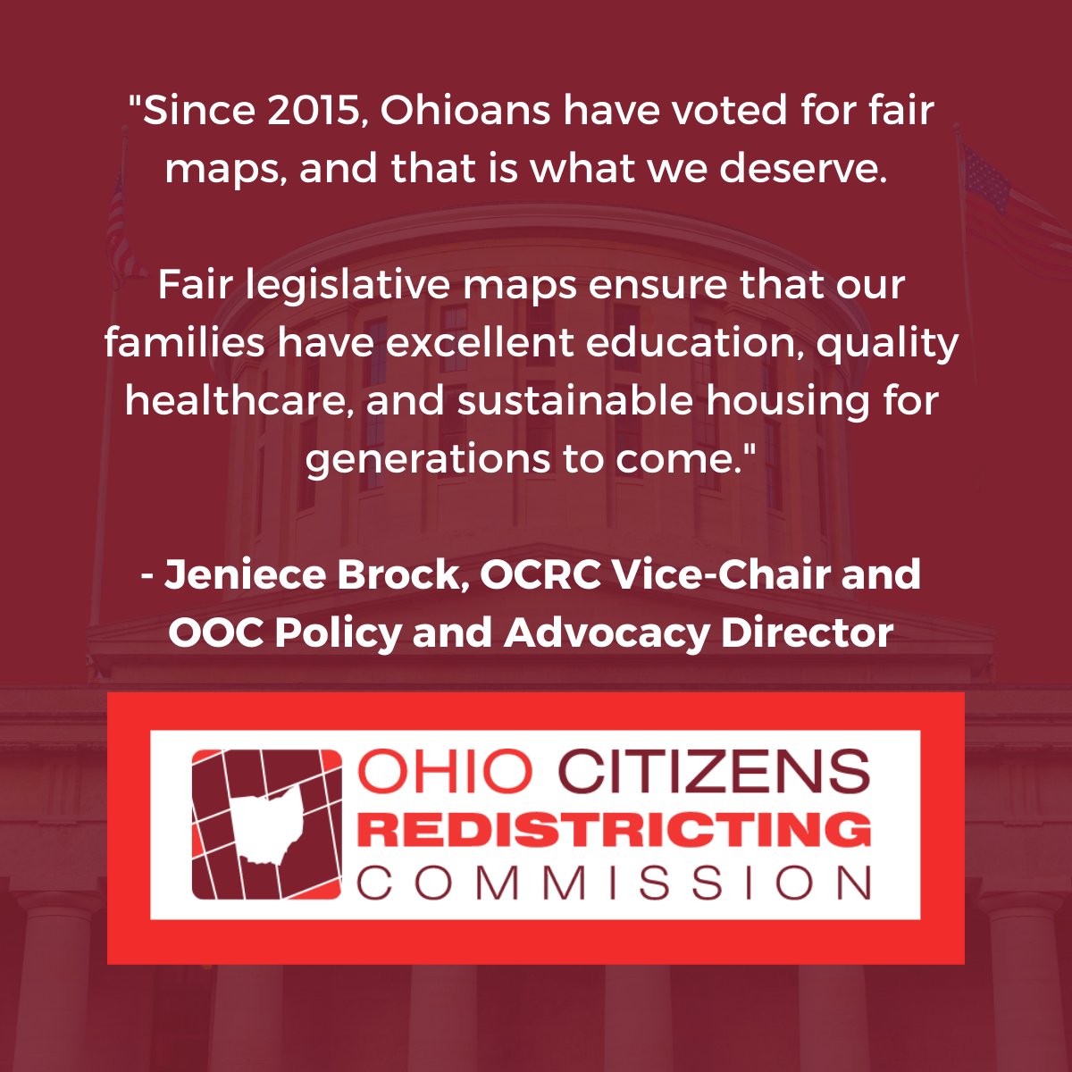 OHRedistrict's tweet photo. 🗣️ STATEMENT: OCRC denounces Ohio Redistricting Commission’s inaction on passing fair legislative maps 

Still out here advocating for #fairmaps. Remember when we drew unity maps that followed the constitution (54% R; 46% D) &amp; kept communities together? 🤔 https://t.co/H9hftbz9Rz https://t.co/8VAuzMYI8W